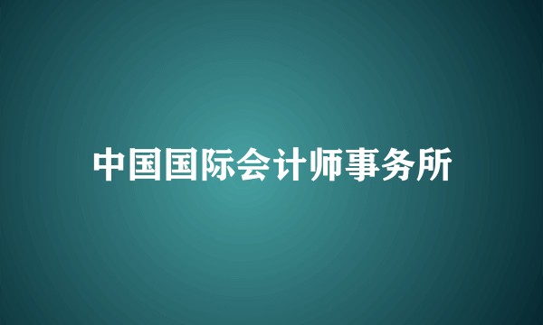 中国国际会计师事务所