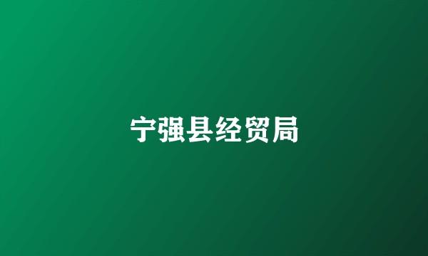 宁强县经贸局