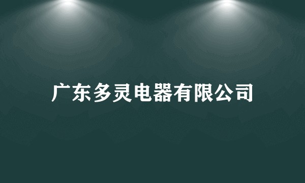 广东多灵电器有限公司