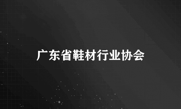 广东省鞋材行业协会