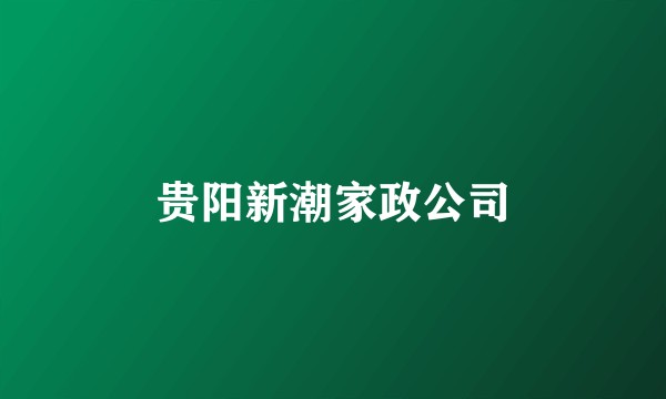 贵阳新潮家政公司