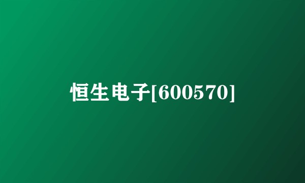 恒生电子[600570]