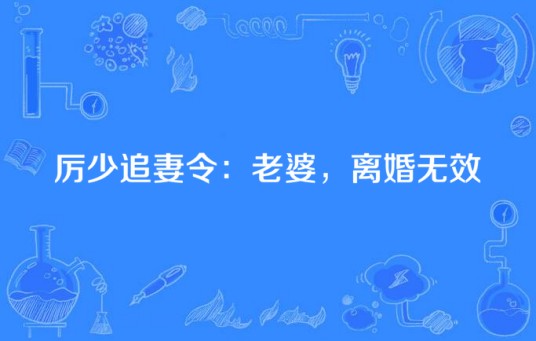 厉少追妻令：老婆，离婚无效