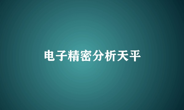 电子精密分析天平