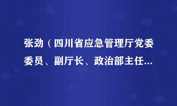 张劲（四川省应急管理厅党委委员、副厅长、政治部主任、机关党委书记）