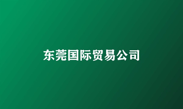 东莞国际贸易公司
