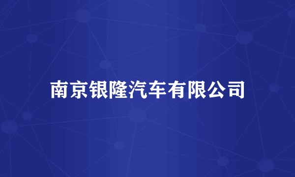 南京银隆汽车有限公司