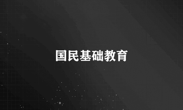 国民基础教育