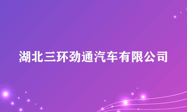湖北三环劲通汽车有限公司