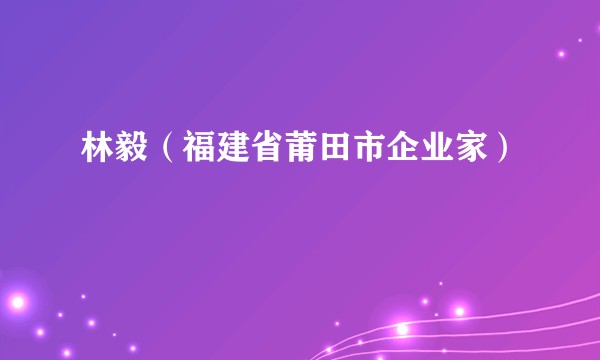 林毅（福建省莆田市企业家）