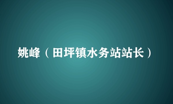 姚峰（田坪镇水务站站长）