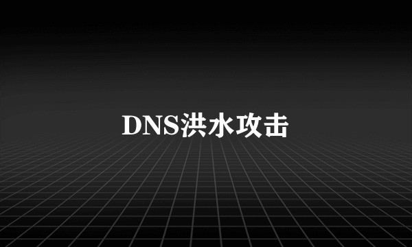 DNS洪水攻击