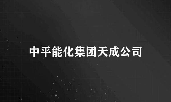 中平能化集团天成公司