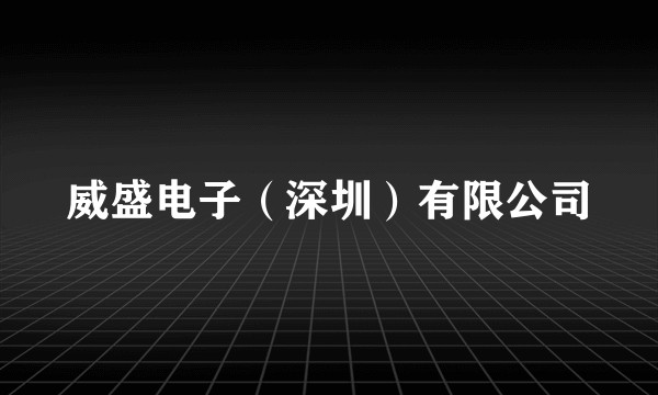 威盛电子（深圳）有限公司