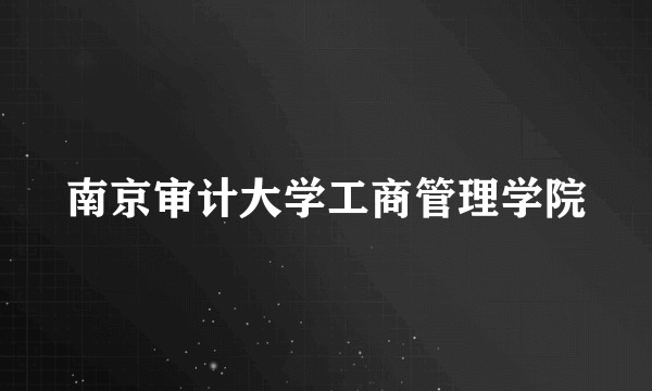 南京审计大学工商管理学院