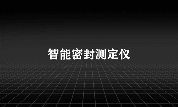 智能密封测定仪
