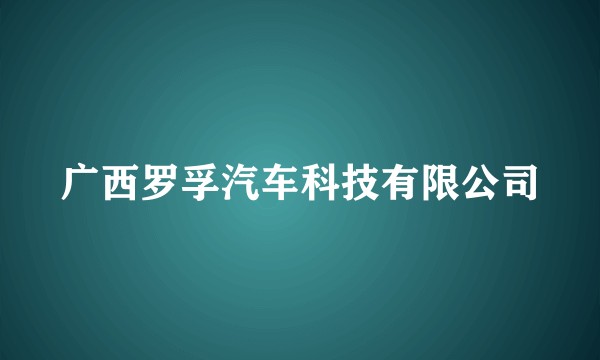 广西罗孚汽车科技有限公司