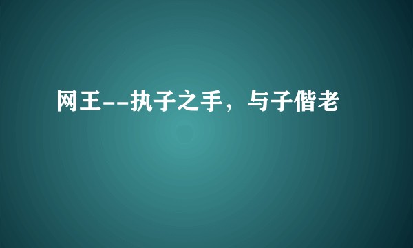 网王--执子之手，与子偕老