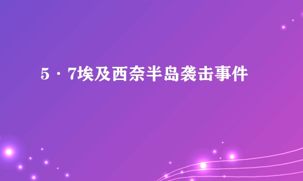 5·7埃及西奈半岛袭击事件