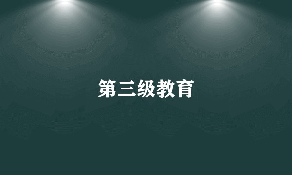 第三级教育