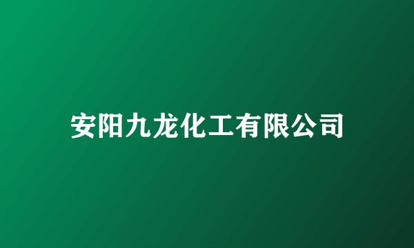 安阳九龙化工有限公司