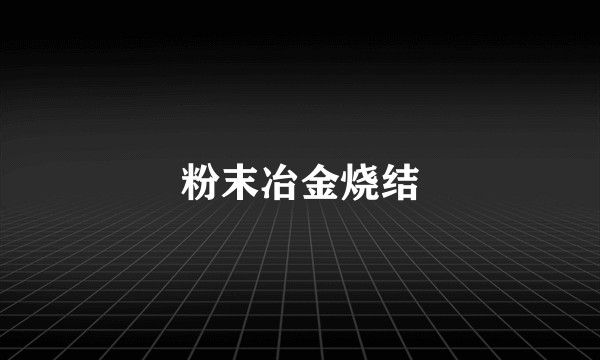 粉末冶金烧结