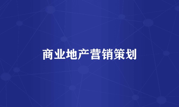 商业地产营销策划
