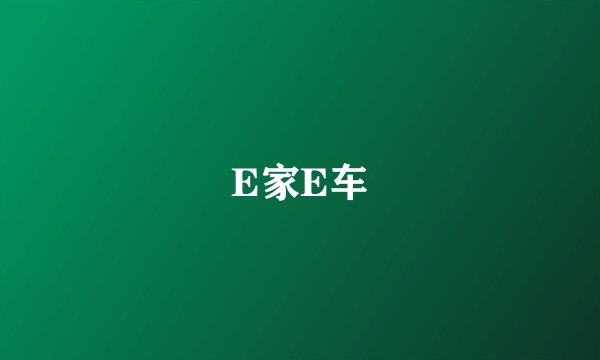 E家E车