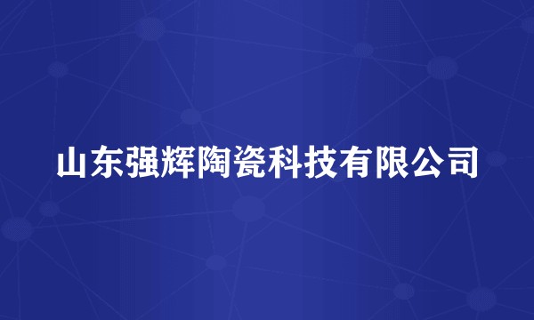 山东强辉陶瓷科技有限公司