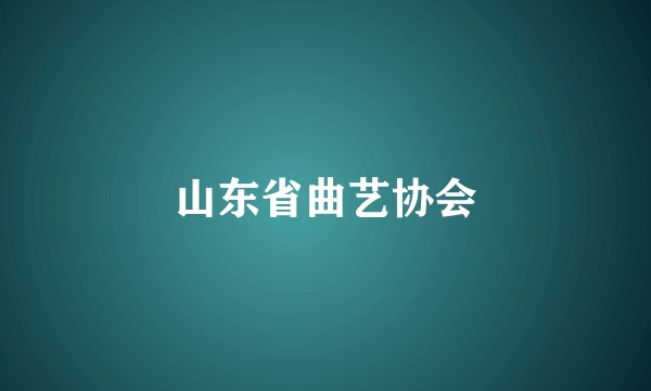 山东省曲艺协会