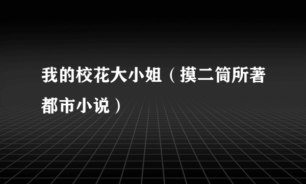我的校花大小姐（摸二筒所著都市小说）