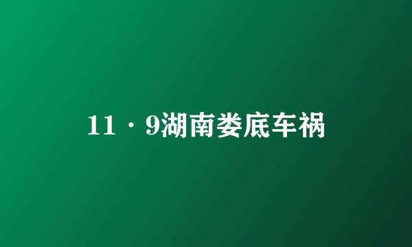 11·9湖南娄底车祸