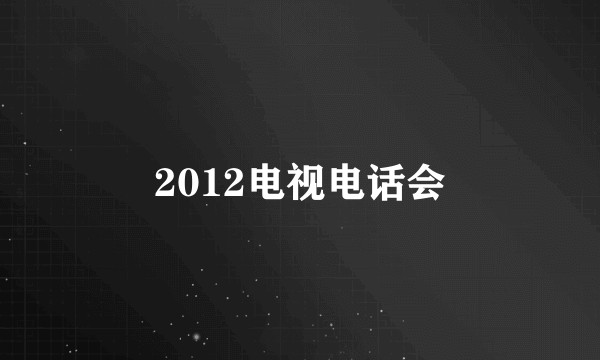 2012电视电话会