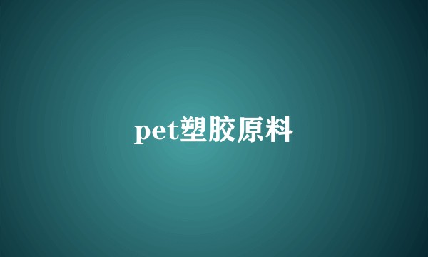 pet塑胶原料