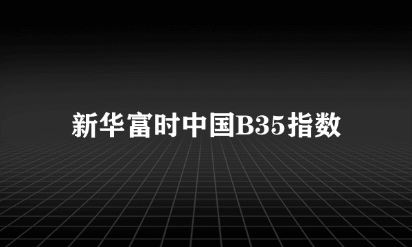 新华富时中国B35指数