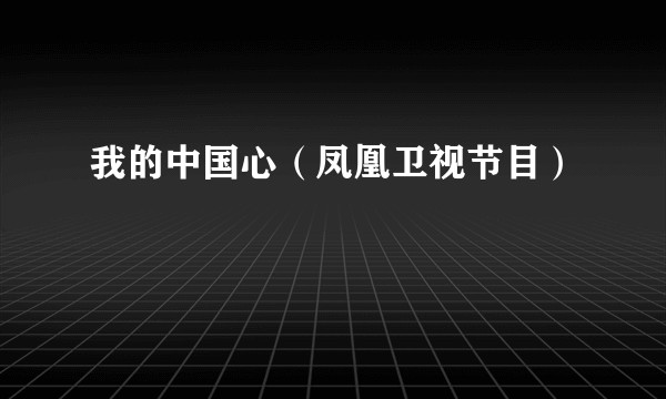 我的中国心(凤凰卫视节目)