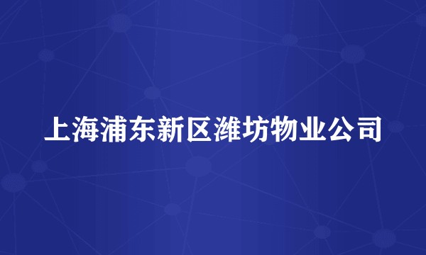 上海浦东新区潍坊物业公司