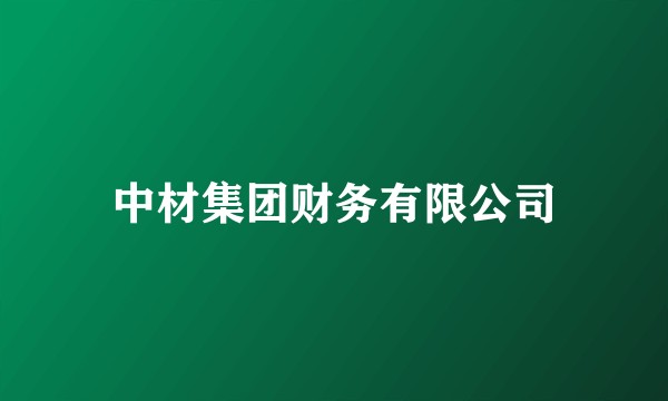 中材集团财务有限公司