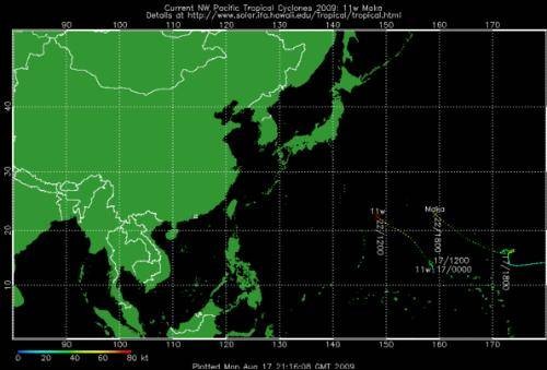 台风环高（2009年第10号超强台风）