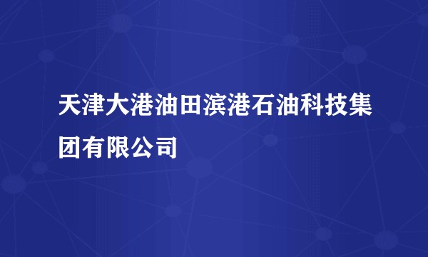 天津大港油田滨港石油科技集团有限公司