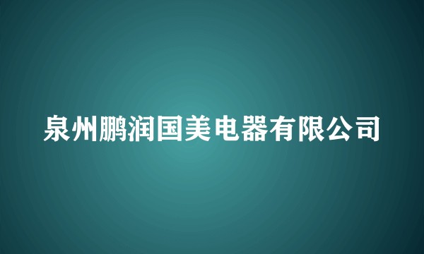 泉州鹏润国美电器有限公司
