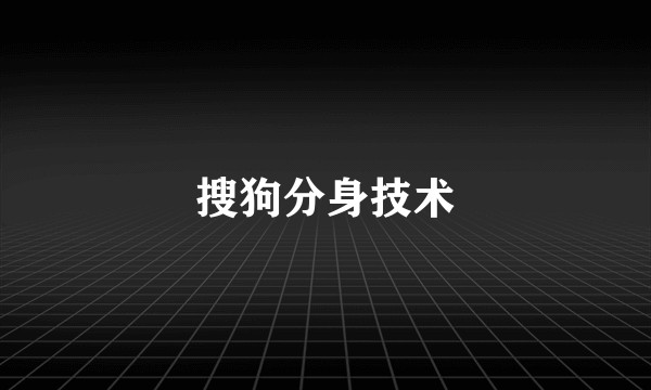 搜狗分身技术