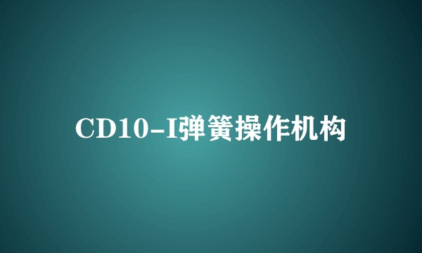 CD10-I弹簧操作机构