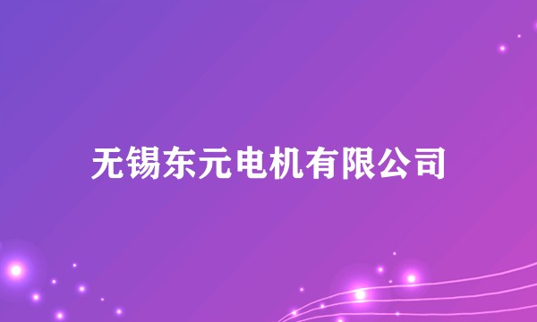 无锡东元电机有限公司