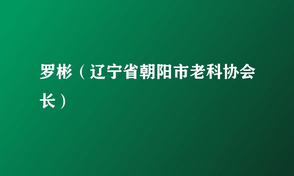 罗彬（辽宁省朝阳市老科协会长）