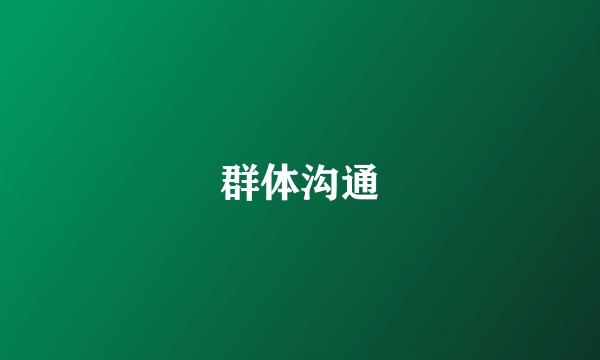 群体沟通