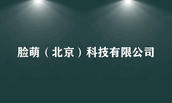 脸萌（北京）科技有限公司