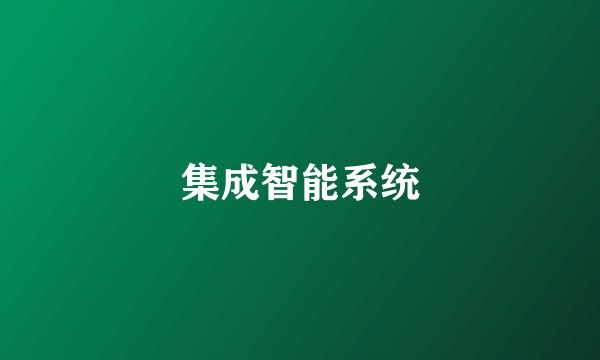 集成智能系统