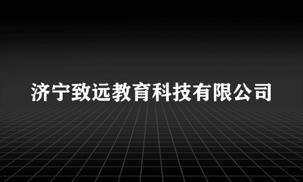 济宁致远教育科技有限公司