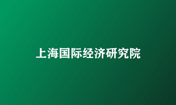 上海国际经济研究院
